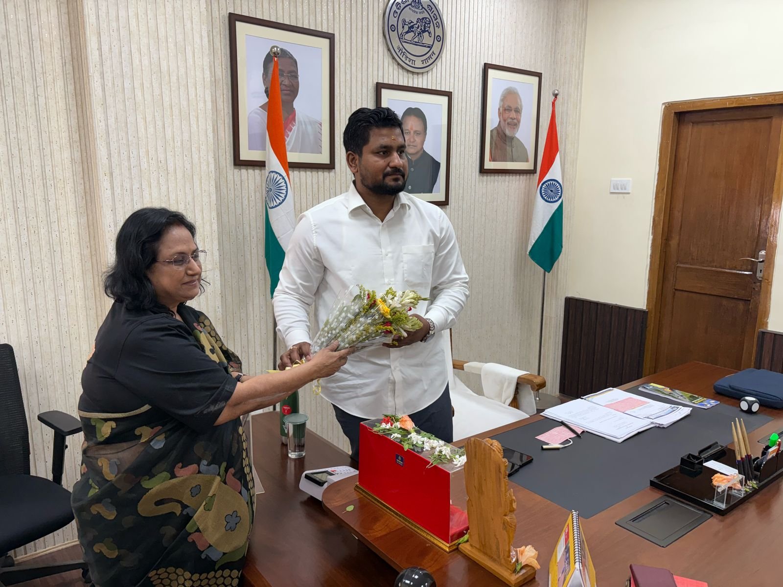 ଉଚ୍ଚଶିକ୍ଷା ମନ୍ତ୍ରୀ -ଇନ୍ଦିରା ଗାନ୍ଧୀ ଜାତୀୟ ମୁକ୍ତ ବିଶ୍ୱବିଦ୍ୟାଳୟର କୁଳପତିଙ୍କ  ସାକ୍ଷାତ