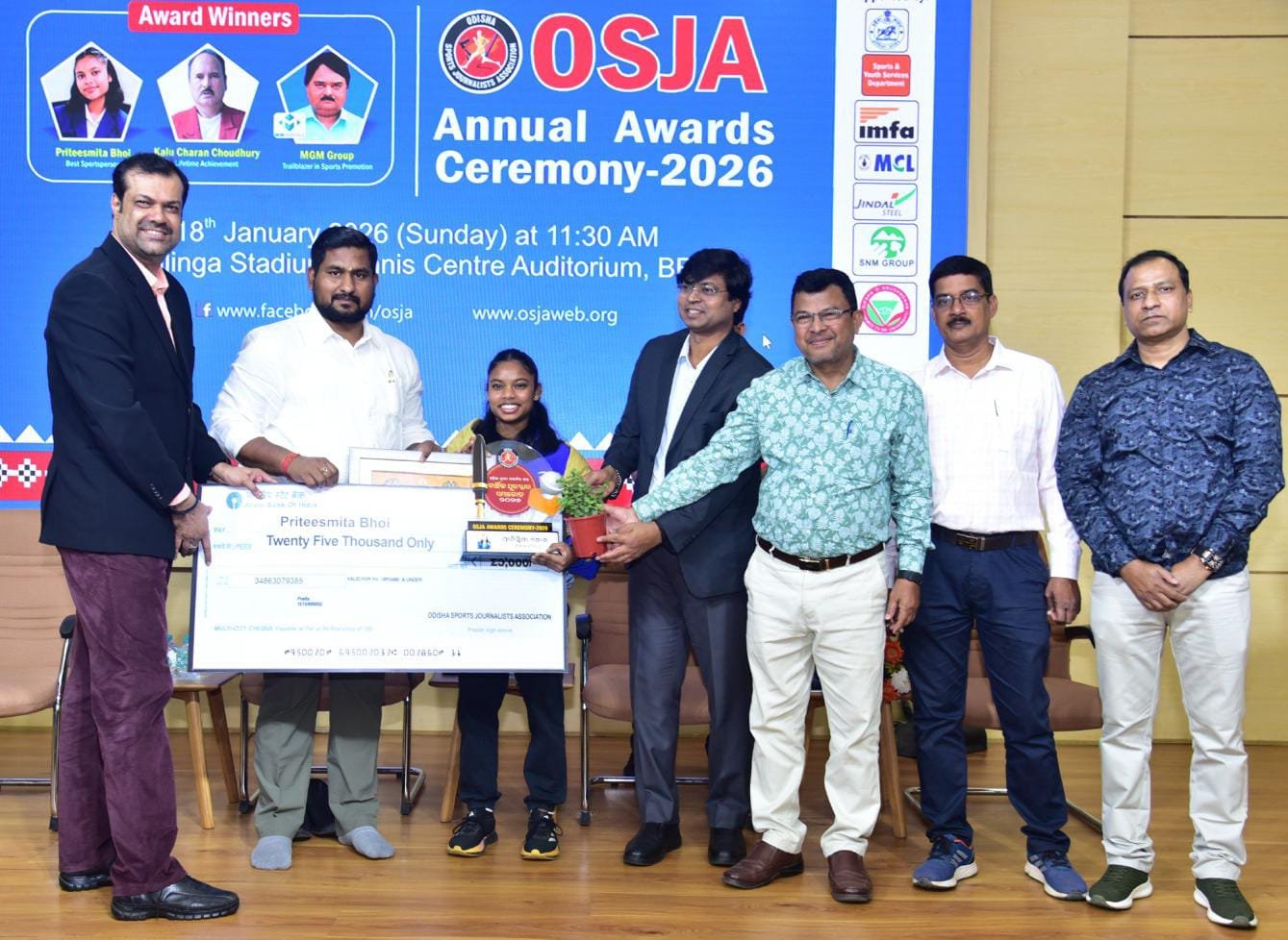 ପ୍ରୀତିସ୍ମିତା, କାଳୁଚରଣ, ଏମ୍‌ଜିଏମ୍‌କୁ ‘ଓସ୍‌ଜା’ ପୁରସ୍କାର