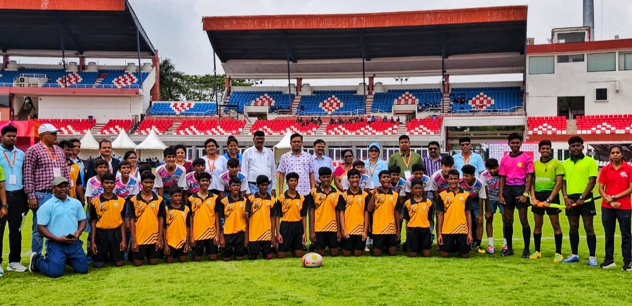 ରଗବୀ ଚାମ୍ପିଅନସିପ୍‌: କଳିଙ୍ଗ ଷ୍ଟାଡିୟମରେ ୧୪ଟି ରାଜ୍ୟରୁ ୩୦୦ରୁ ଅଧିକ ଖେଳାଳୀ