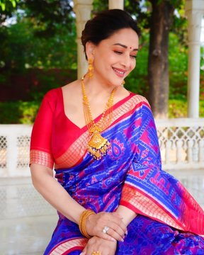 ସମ୍ୱଲପୁରୀ ଶାଢୀରେ କଲେ ଫଟୋସୁଟ୍  ମାଧୁରୀ ଦୀକ୍ଷିତ