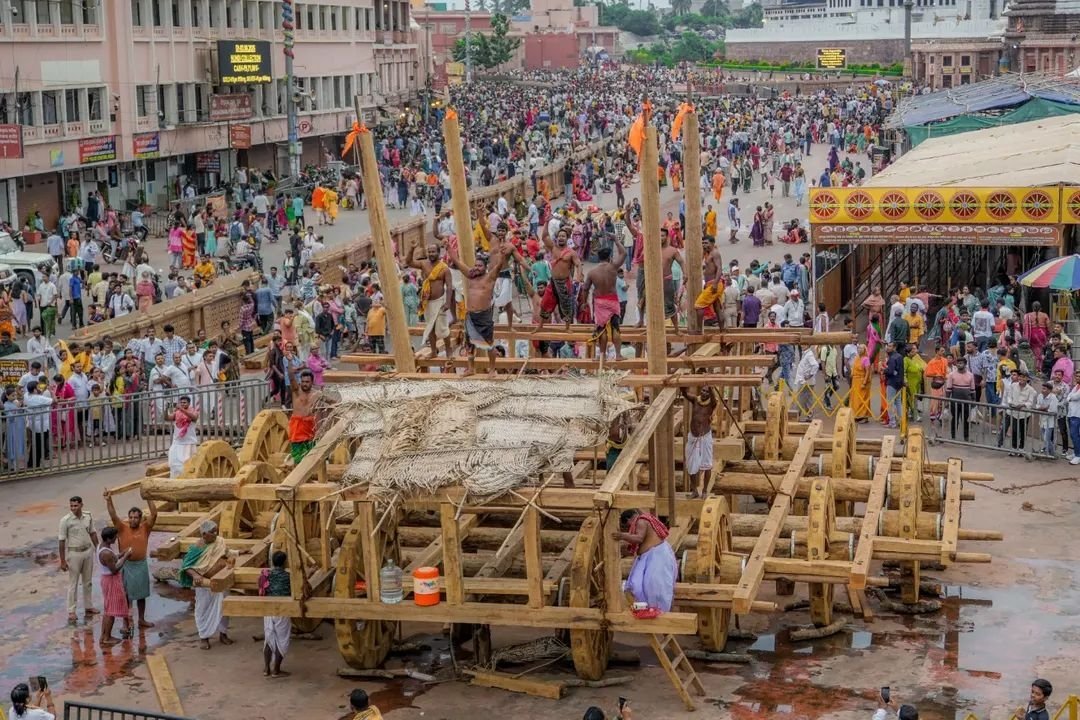 ରଥରେ ଛନ୍ଦା ଗୟଳ ମୋଡ଼ା ହୋଇ ଯୋକା ସ୍ଥାପନ ଶେଷ